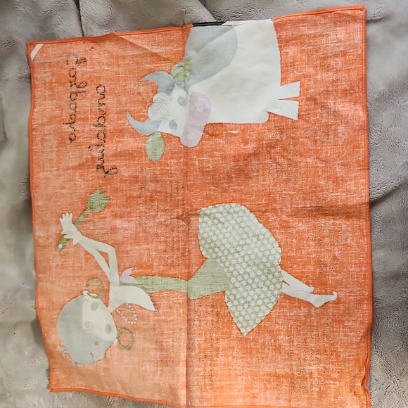 Vintage 1970s "Gazpacho amdaluz " Cotton Blend Kitchen Towel 23" x 20" - Picture 4 of 5